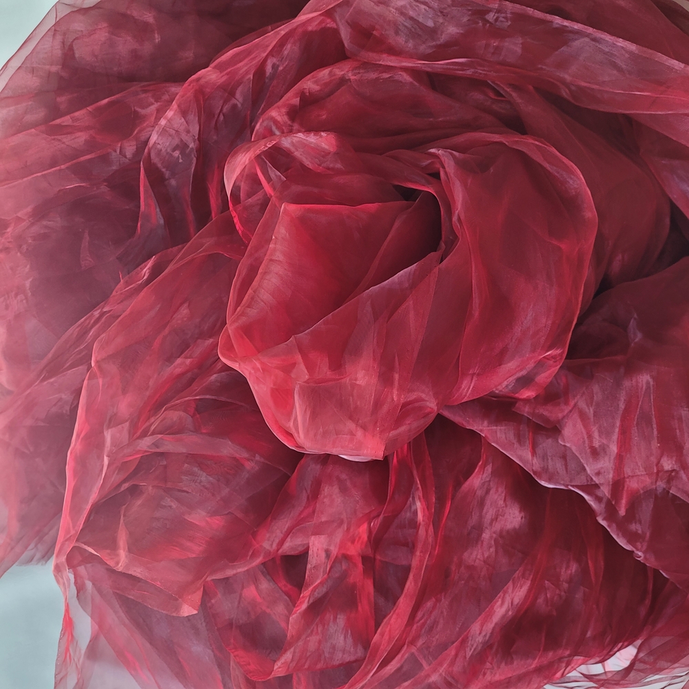Organza wine colour 38ft×5ft